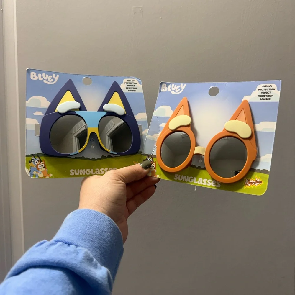 Bluey and Bingo Kids Character Sunglasses - Blue and Orange NWT